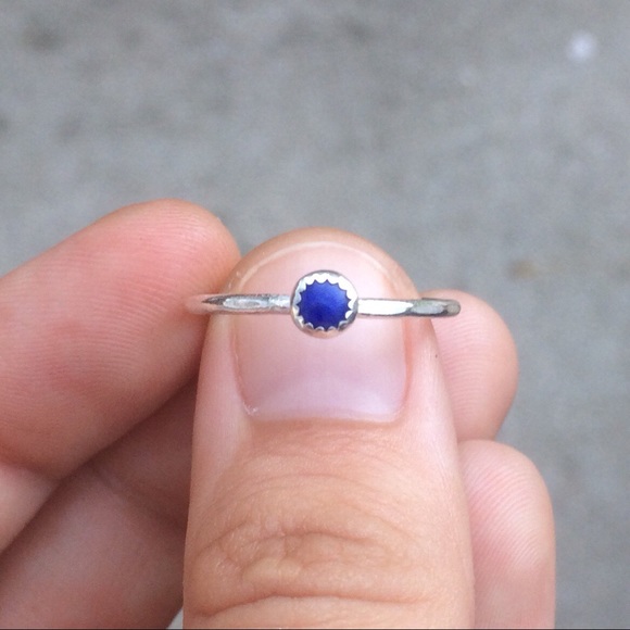 LAPIS LAZULI STACKING RING 💧 - Picture 2 of 4
